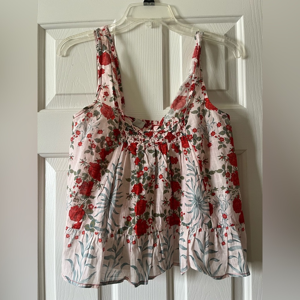 Maeve by Anthropologie Floral Smocked Tank